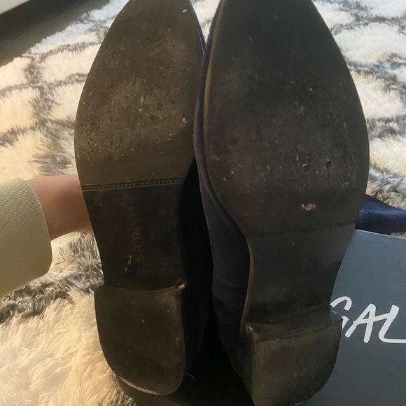 Navy suede knee high boot - Picture 4 of 4